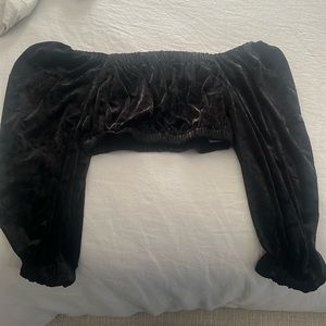Velvet crop top